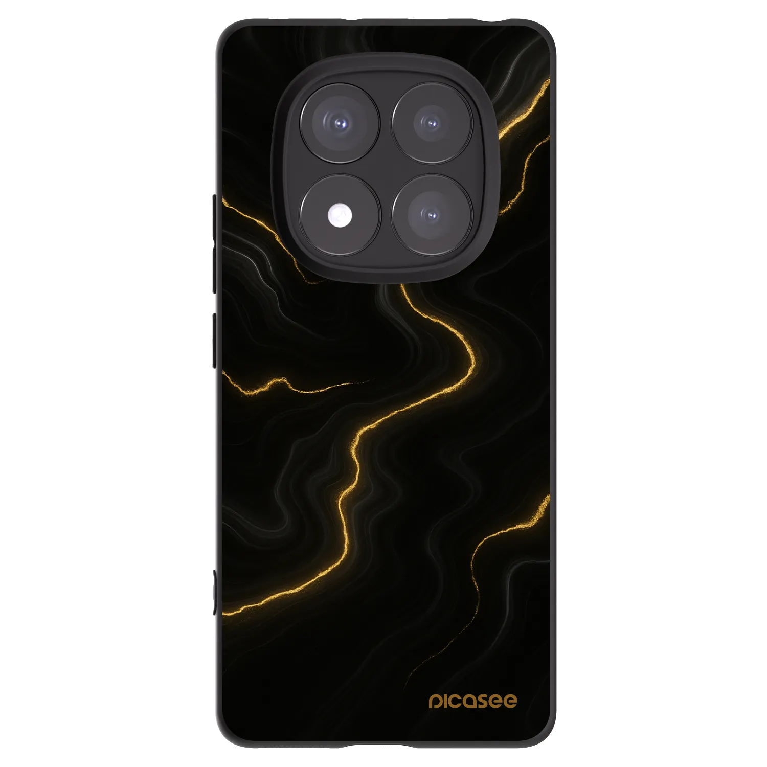 Picasee crna silikonska maskica za Xiaomi Redmi Note 14 Pro+ 5G - Thunder