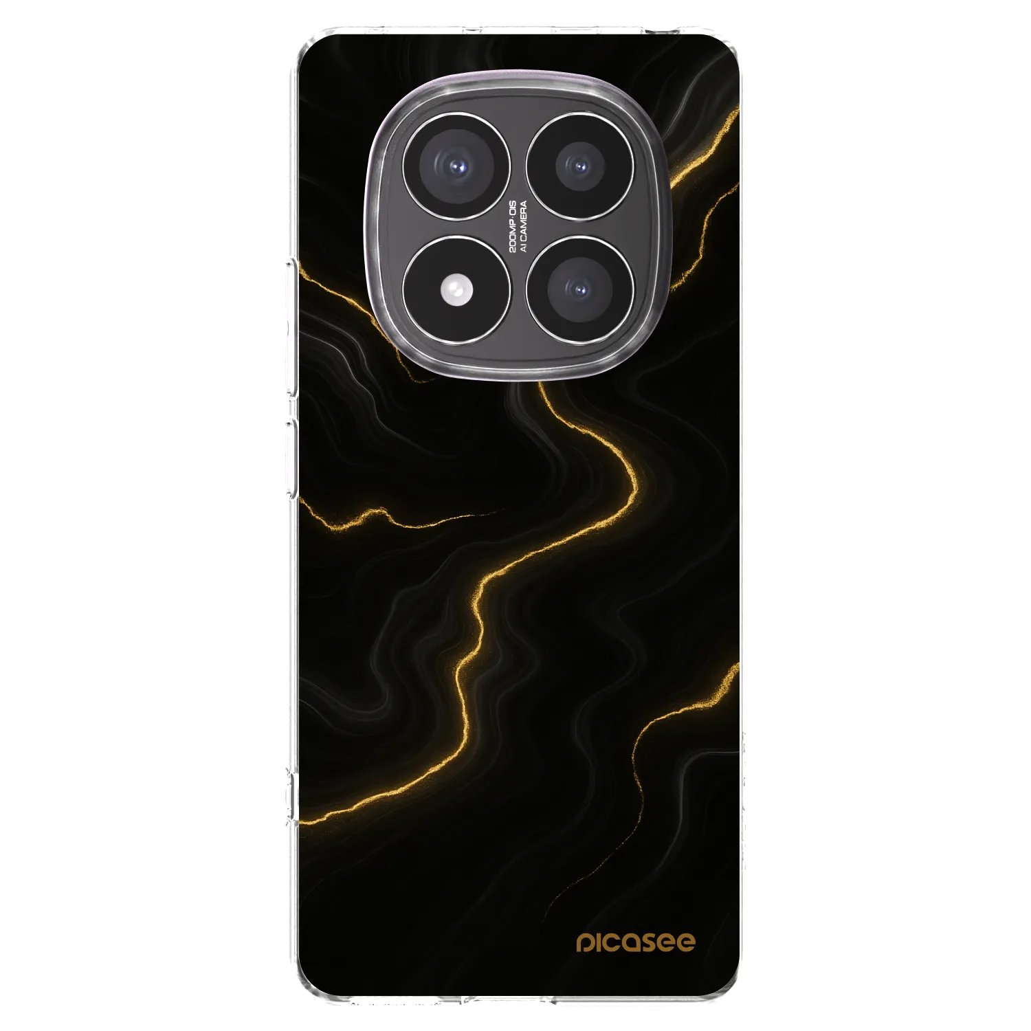 Picasee silikonska prozirna maskica za Xiaomi Redmi Note 14 Pro+ 5G - Thunder