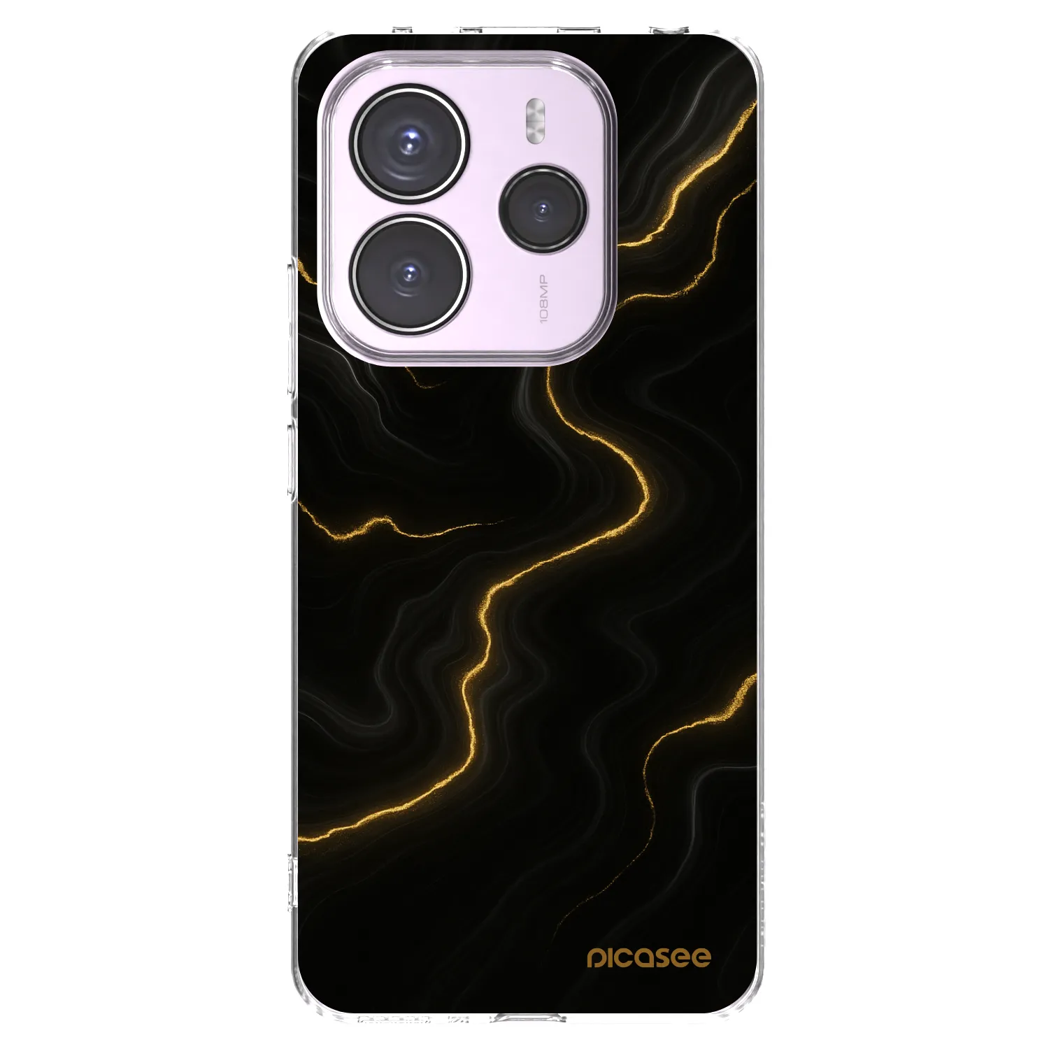 Picasee silikonska prozirna maskica za Xiaomi Redmi Note 14 5G - Thunder