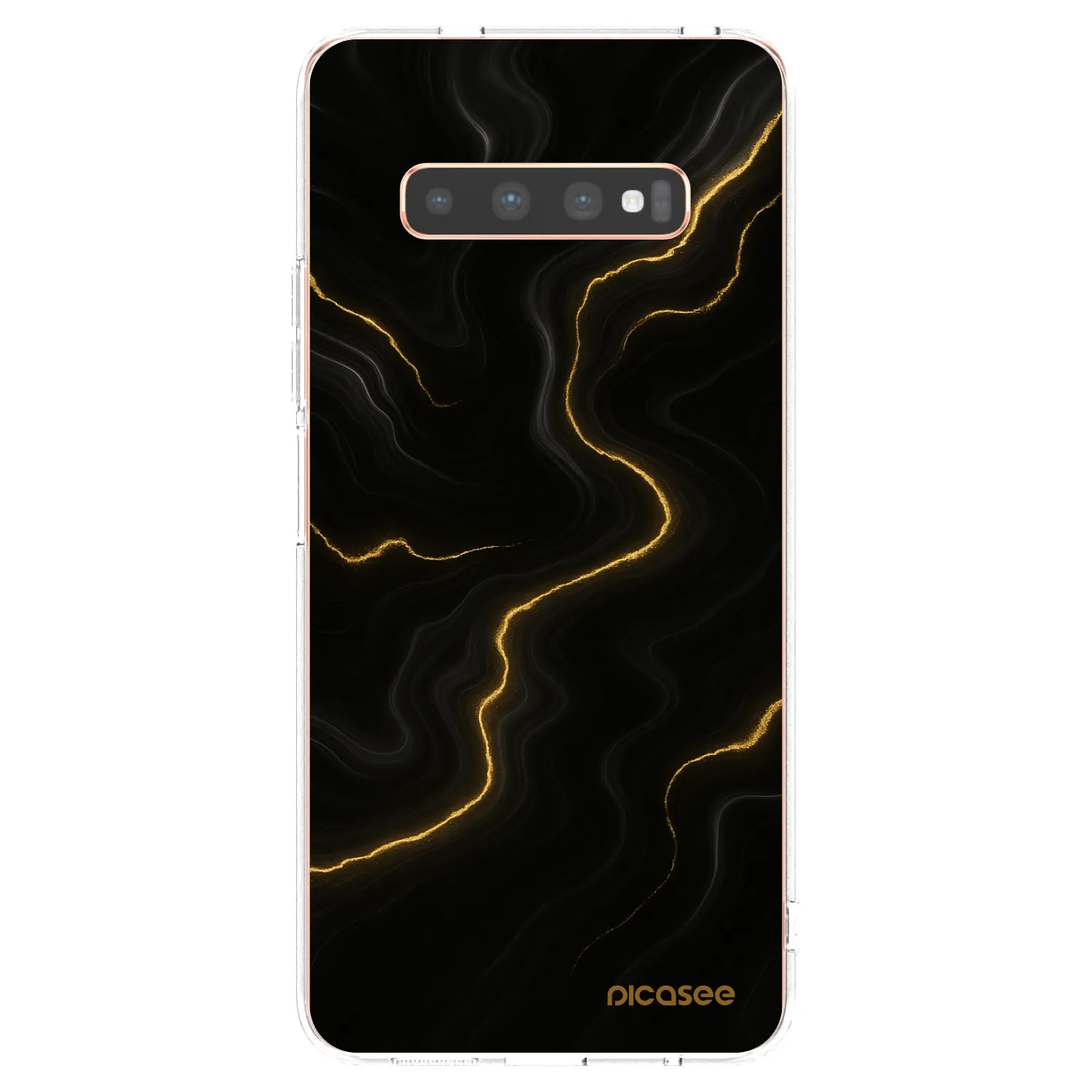 Picasee silikonska prozirna maskica za Samsung Galaxy S10 Plus G975 - Thunder