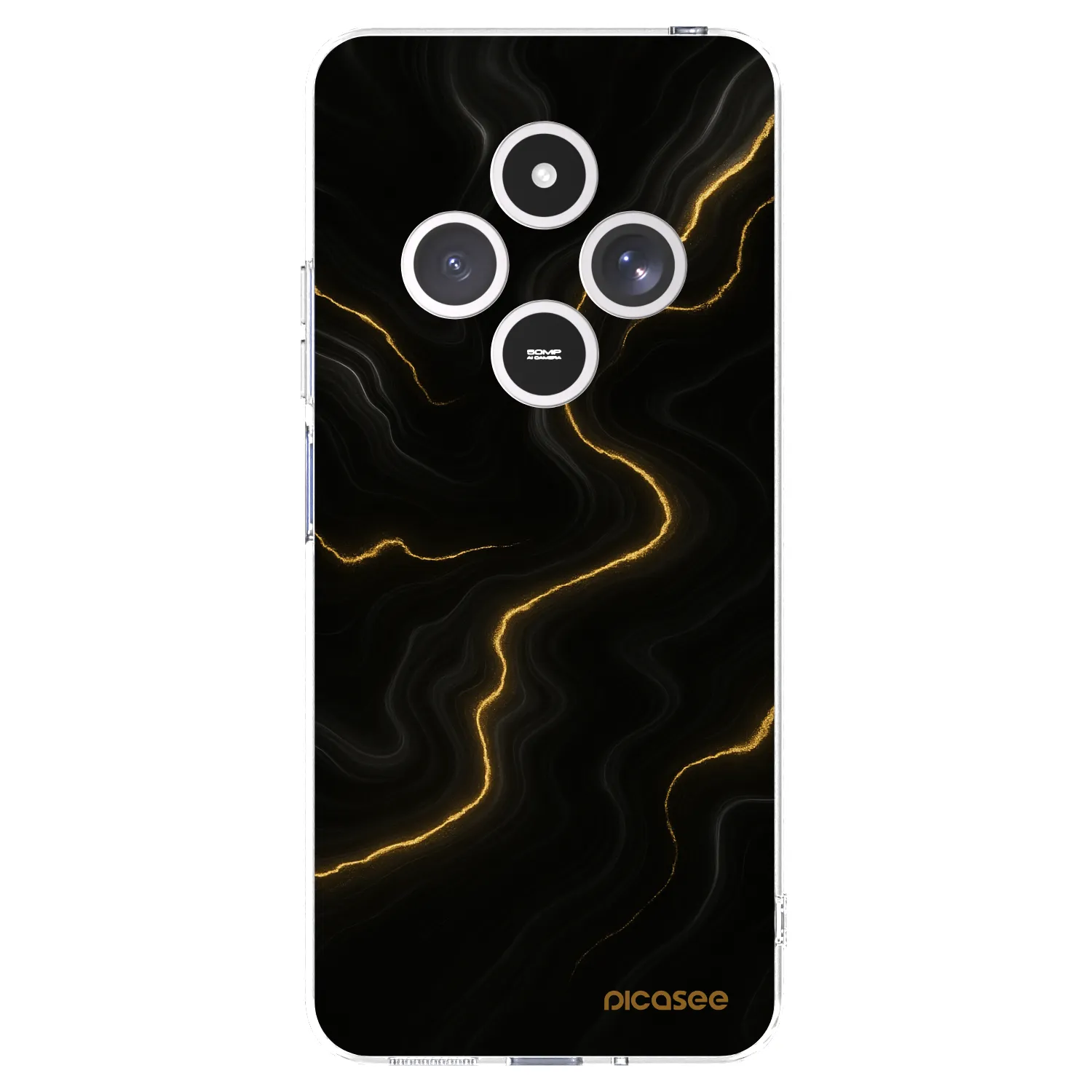 Picasee silikonska prozirna maskica za Xiaomi Redmi 14C - Thunder