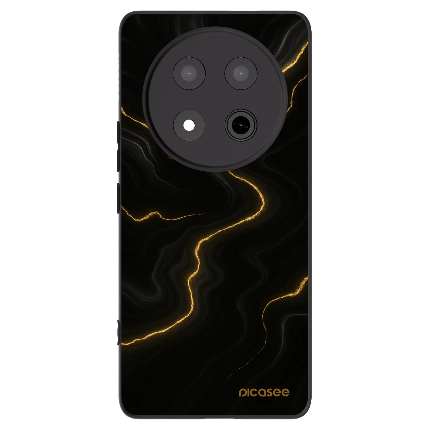 Picasee crna silikonska maskica za Honor Magic7 Lite 5G - Thunder
