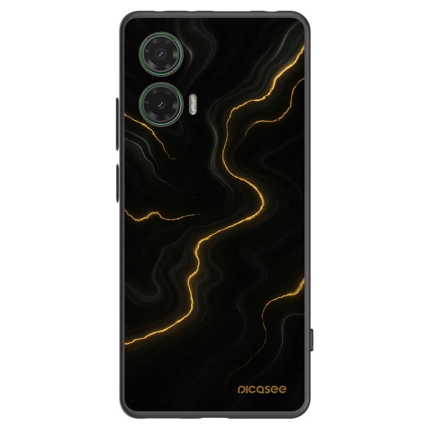 Picasee crna silikonska maskica za Motorola Moto G35 5G - Thunder