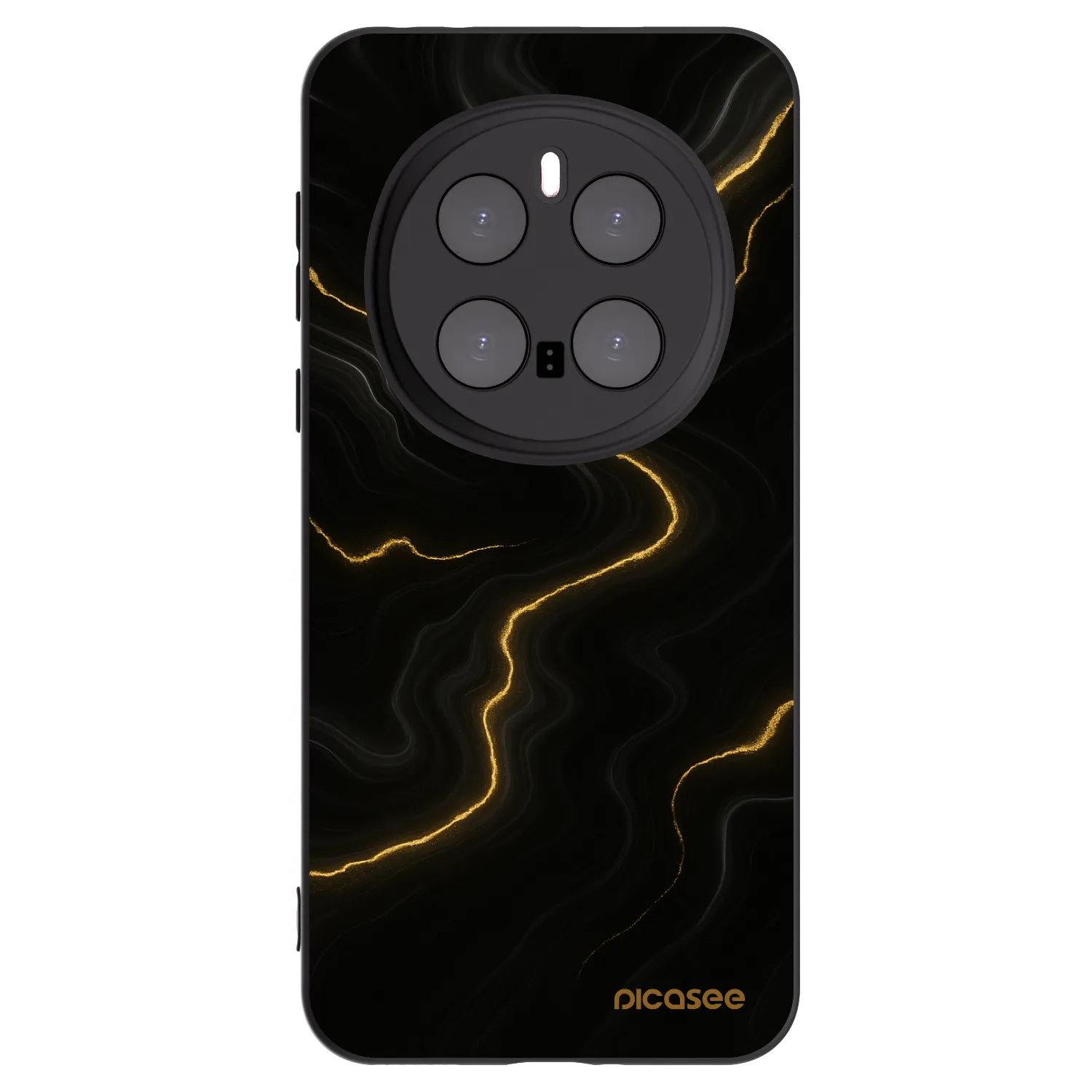 Picasee crna silikonska maskica za Honor Magic7 Pro 5G - Thunder