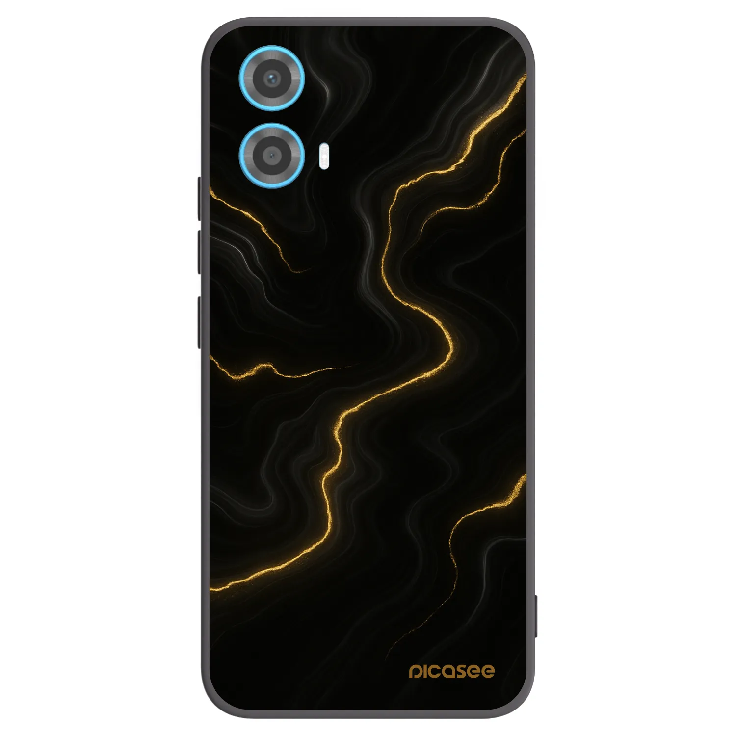 Picasee crna silikonska maskica za Motorola Moto G34 5G - Thunder