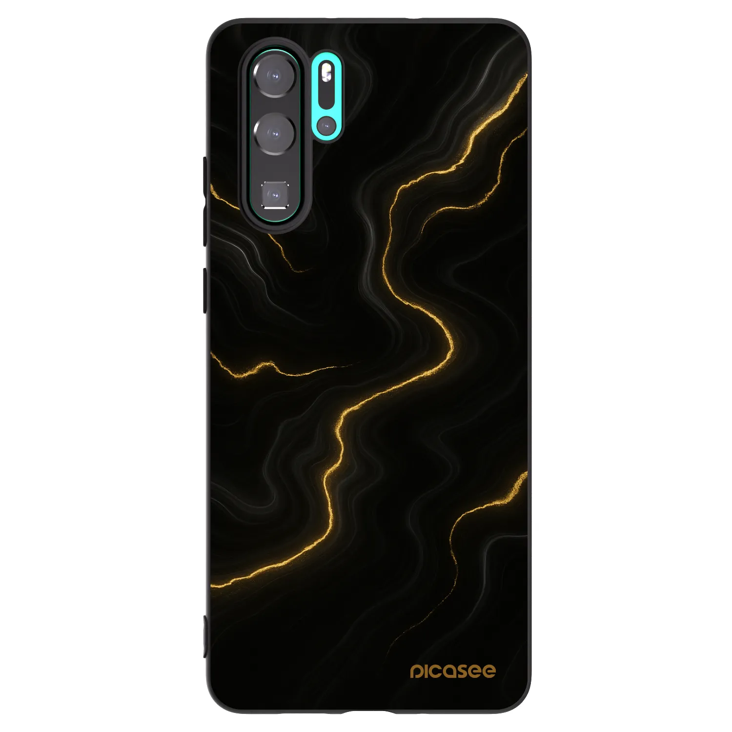 Picasee crna silikonska maskica za Huawei P30 Pro - Thunder