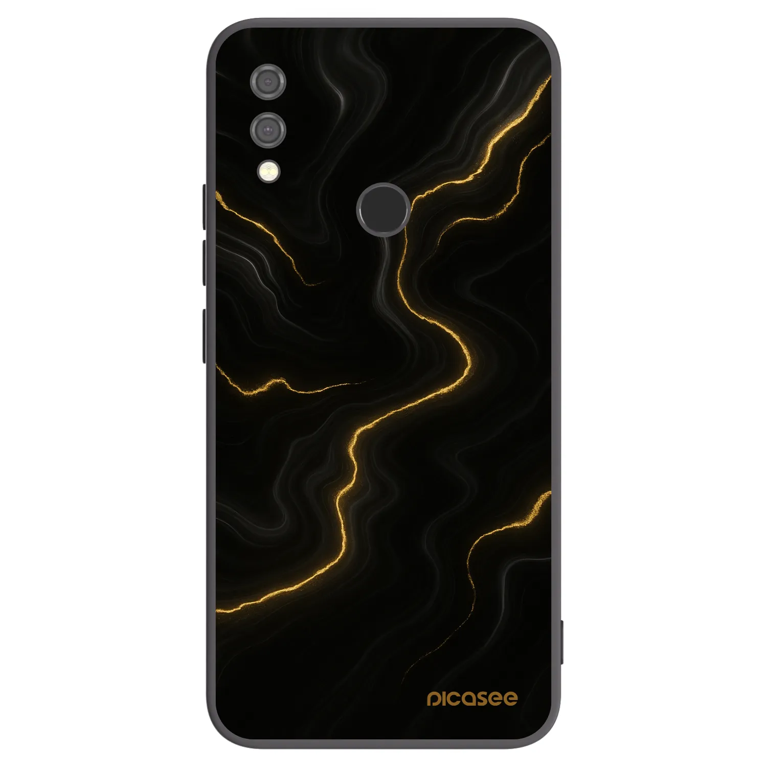 Picasee crna silikonska maskica za Xiaomi Redmi Note 7 - Thunder