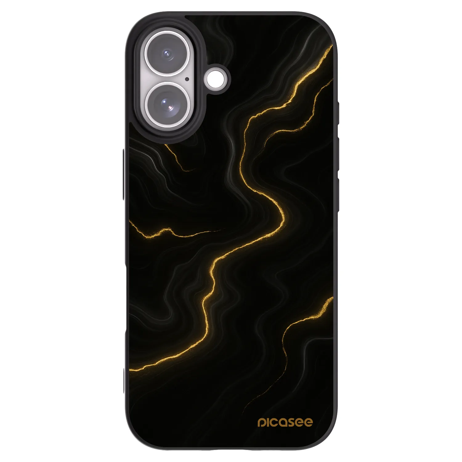Picasee crna silikonska maskica za Apple iPhone 17 - Thunder