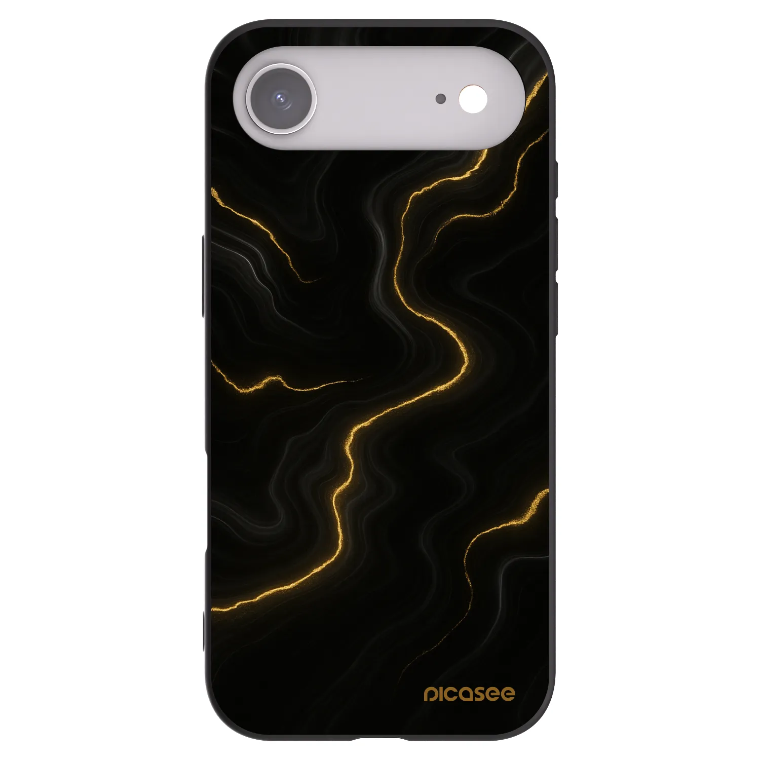 Picasee crna silikonska maskica za Apple iPhone Air - Thunder