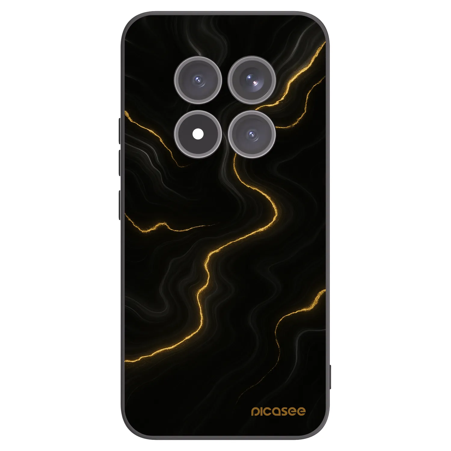 Picasee crna silikonska maskica za Xiaomi Redmi Note 15 Pro+ - Thunder