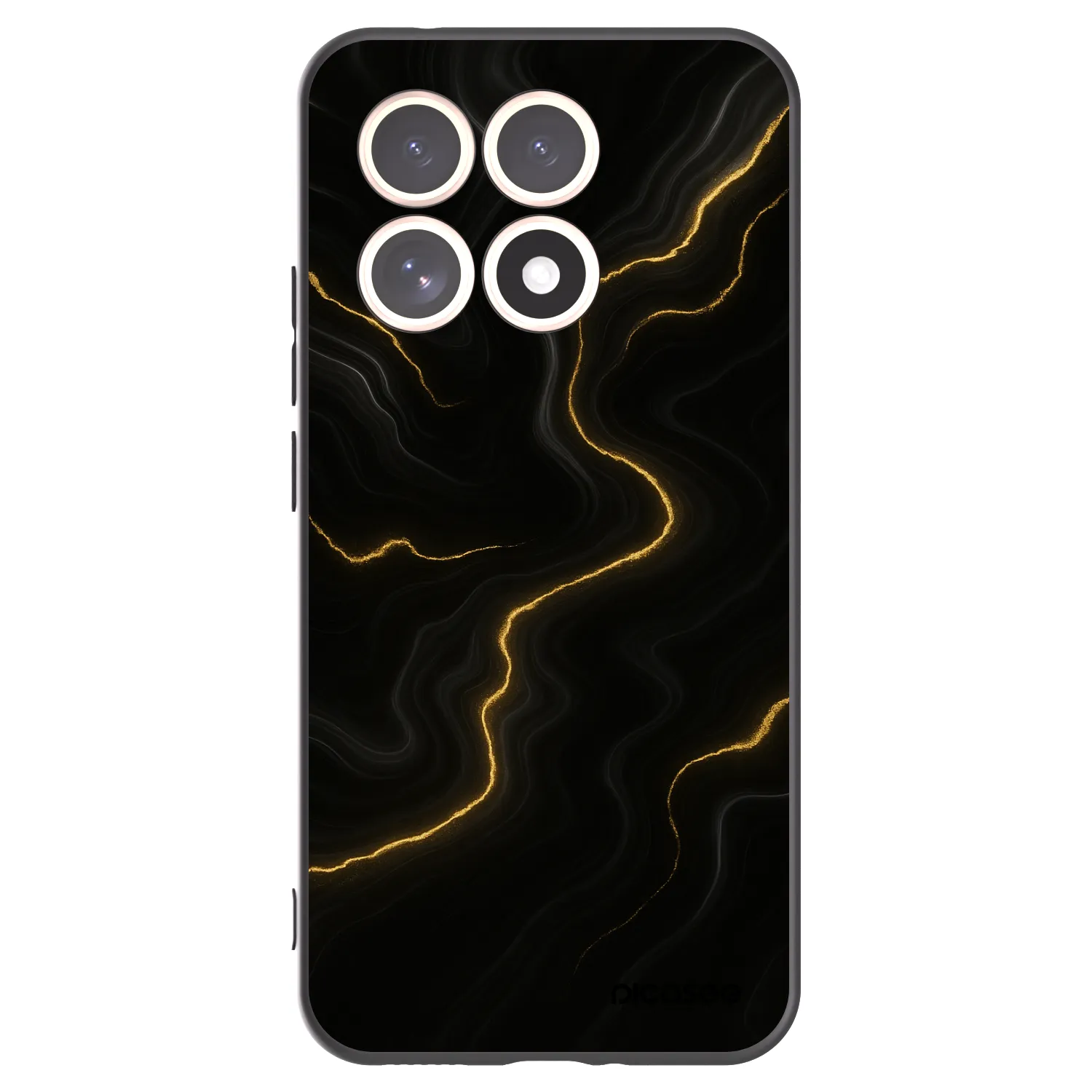 Picasee crna silikonska maskica za Xiaomi 15T - Thunder