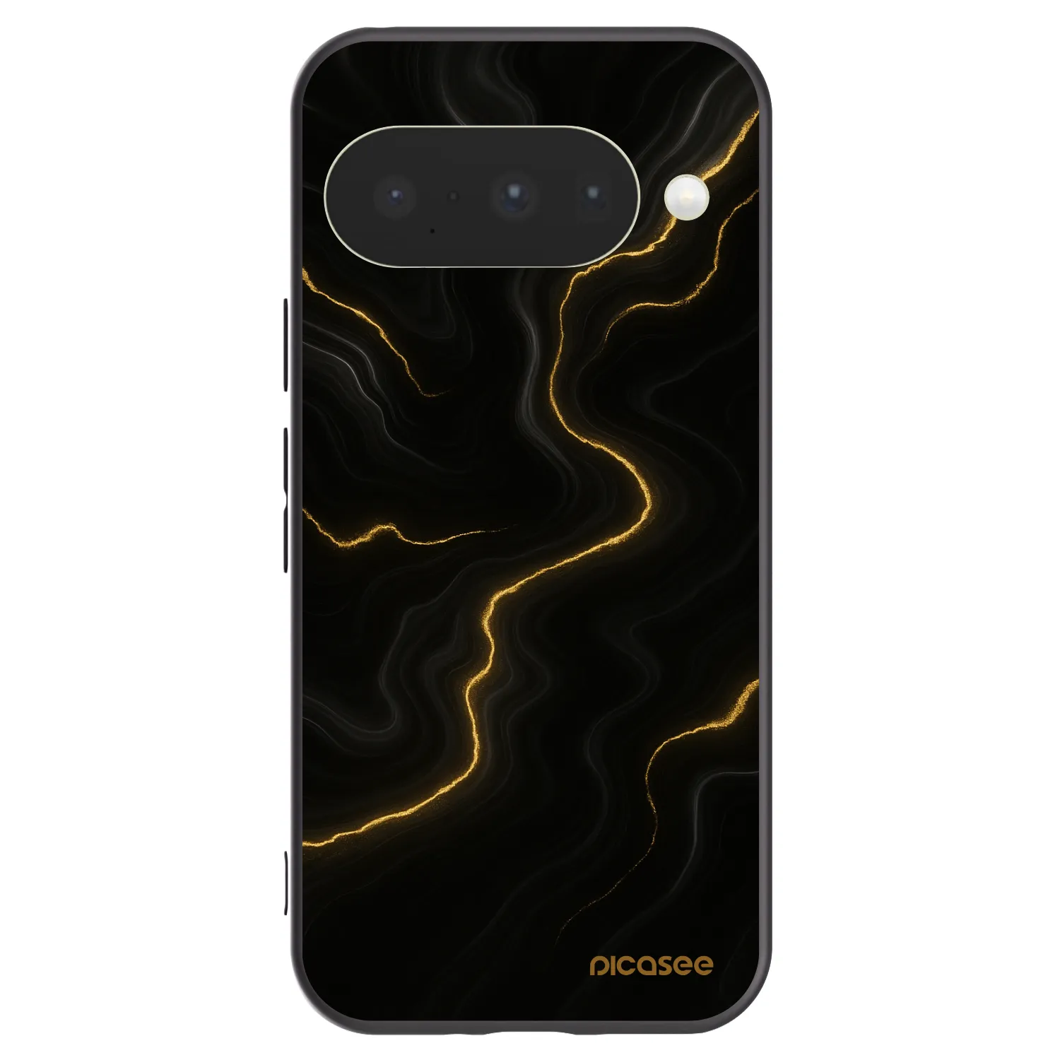 Picasee crna silikonska maskica za Google Pixel 10 - Thunder