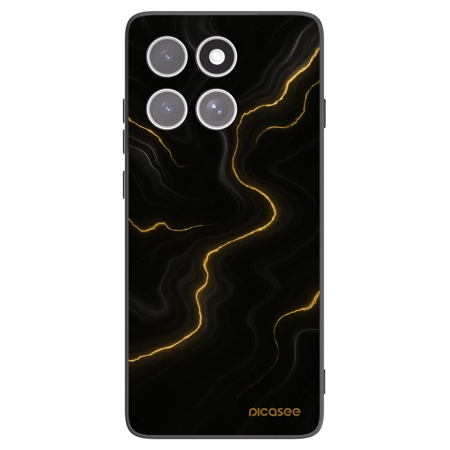 Picasee crna silikonska maskica za Motorola Edge 60 Fusion - Thunder