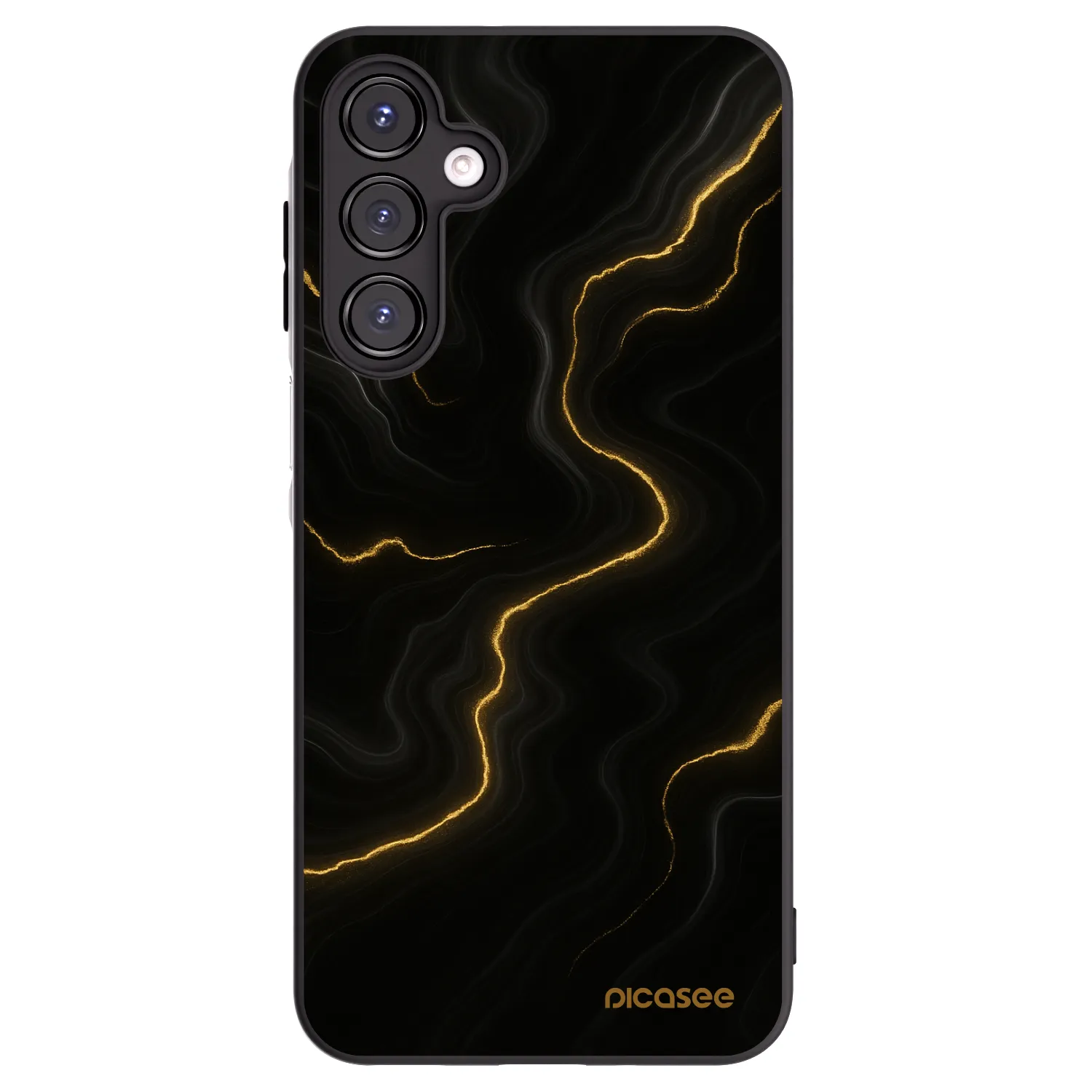 Picasee crna silikonska maskica za Samsung Galaxy A16 4G - Thunder