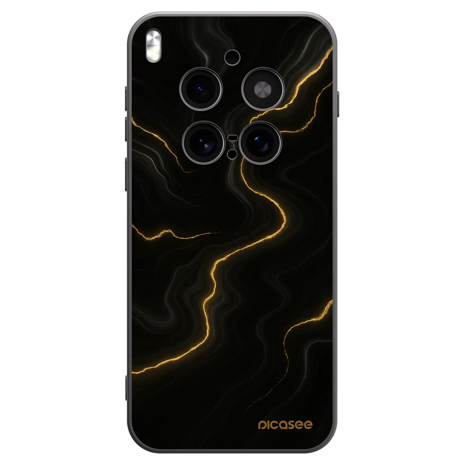 Picasee crna silikonska maskica za Vivo X300 Pro - Thunder