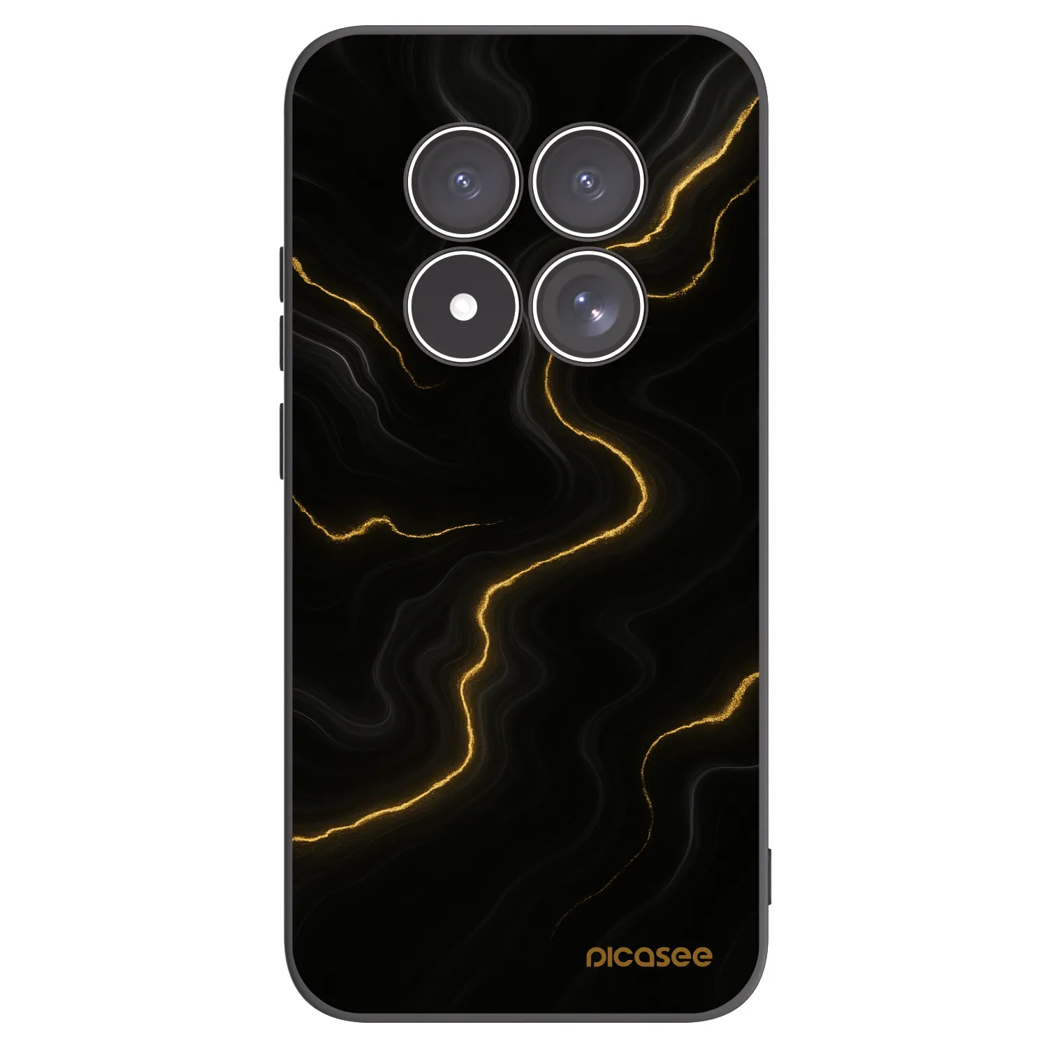 Picasee crna silikonska maskica za Xiaomi Redmi Note 15 Pro 5G - Thunder