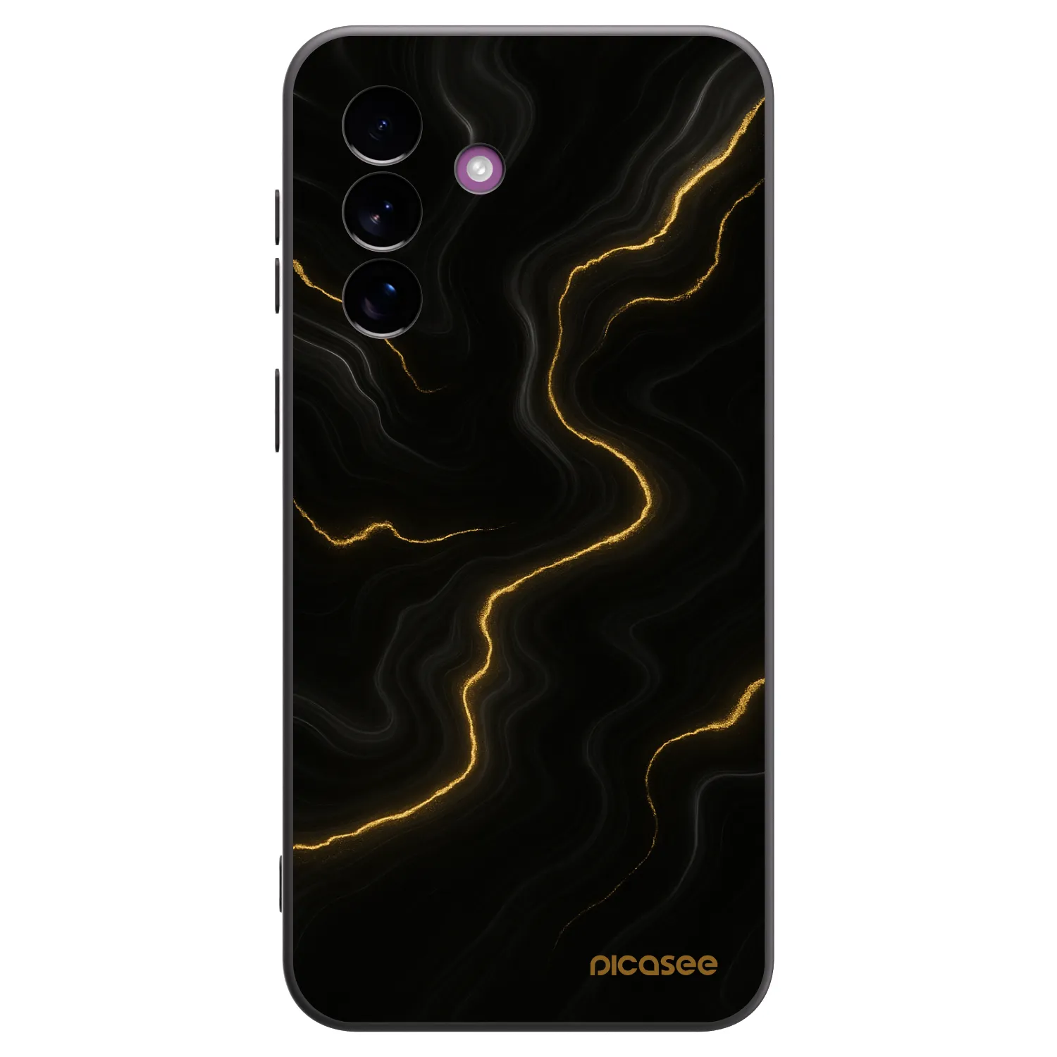 Picasee crna silikonska maskica za Samsung Galaxy A37 - Thunder