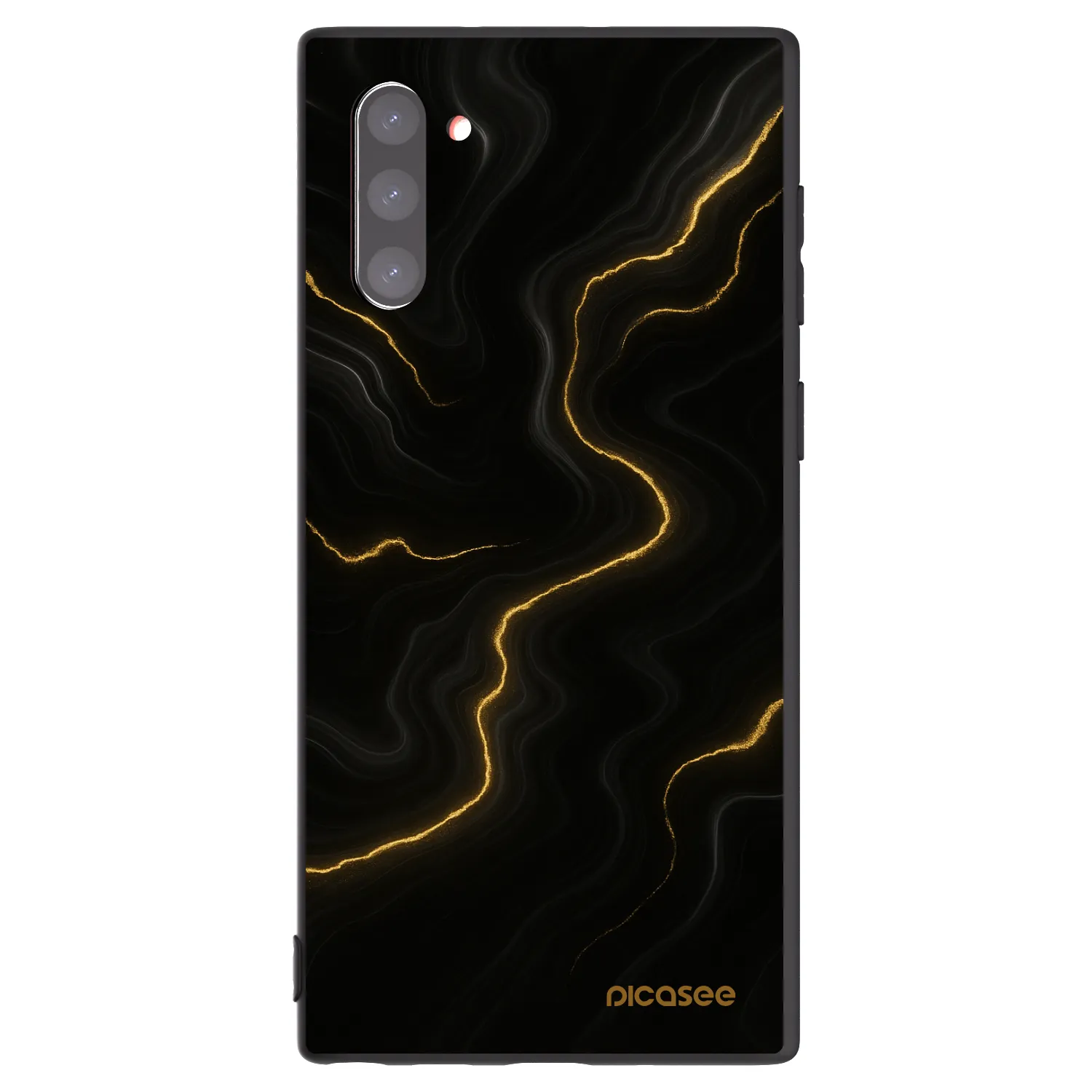 Picasee crna silikonska maskica za Samsung Galaxy Note 10 N970F - Thunder