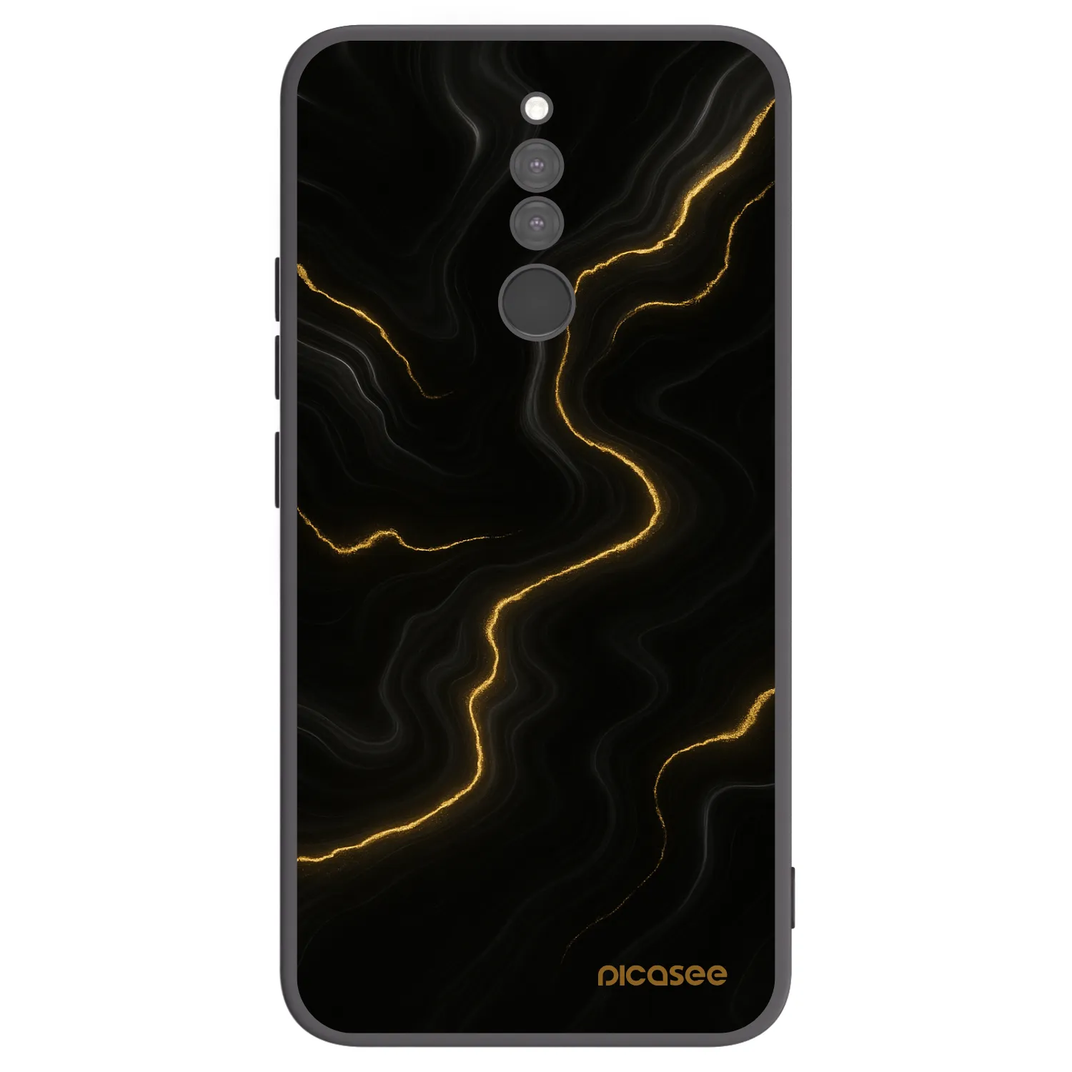 Picasee crna silikonska maskica za Xiaomi Redmi 8 - Thunder