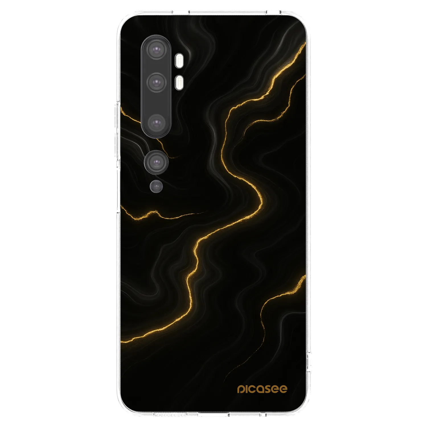 Picasee silikonska prozirna maskica za Xiaomi Mi Note 10 (Pro) - Thunder
