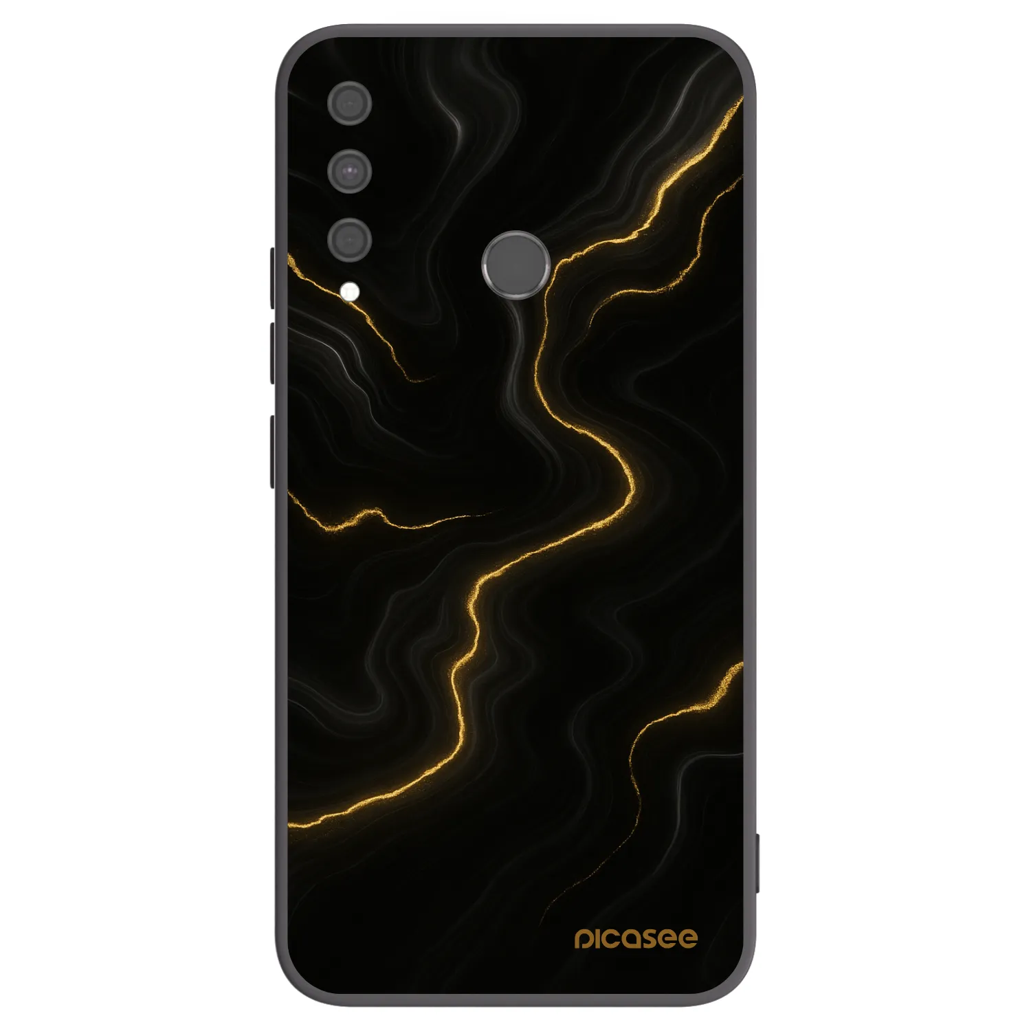 Picasee crna silikonska maskica za Huawei P40 Lite E - Thunder