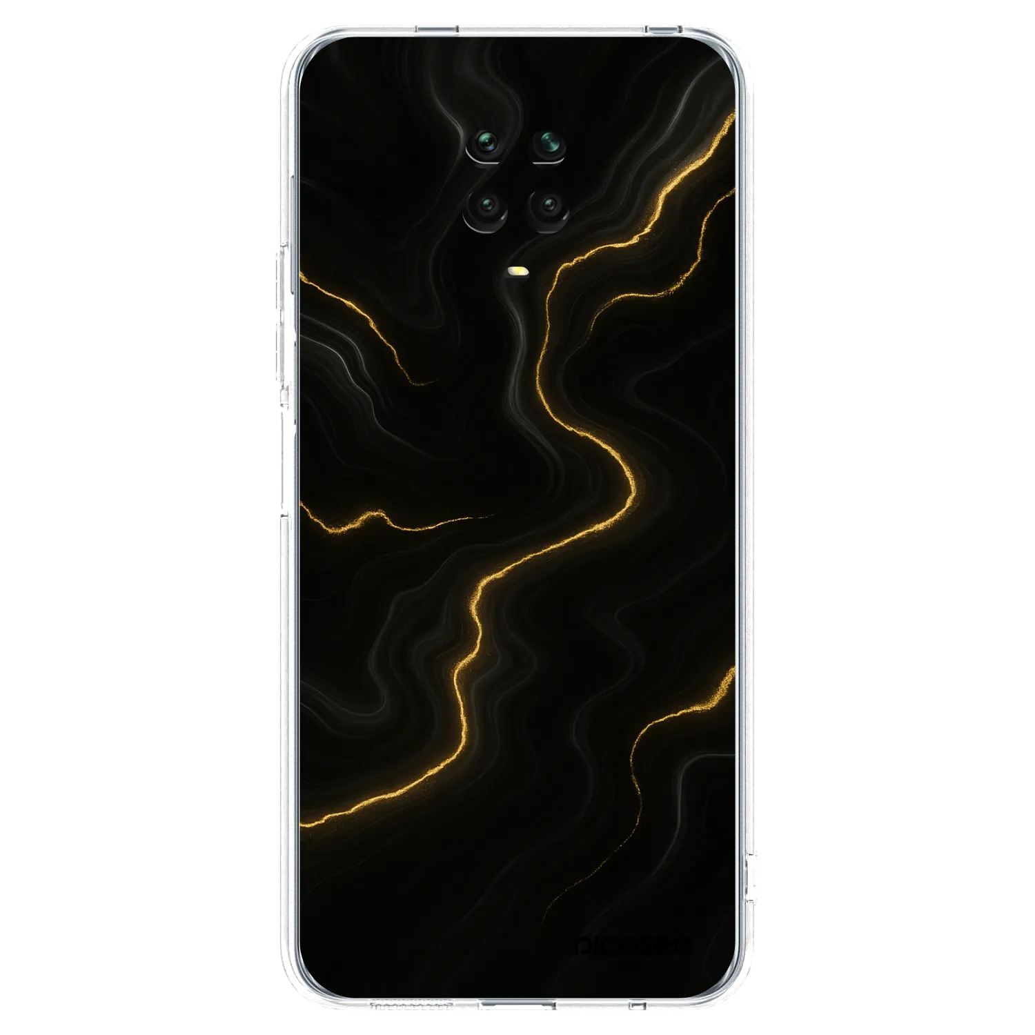 Picasee silikonska prozirna maskica za Xiaomi Redmi Note 9S - Thunder
