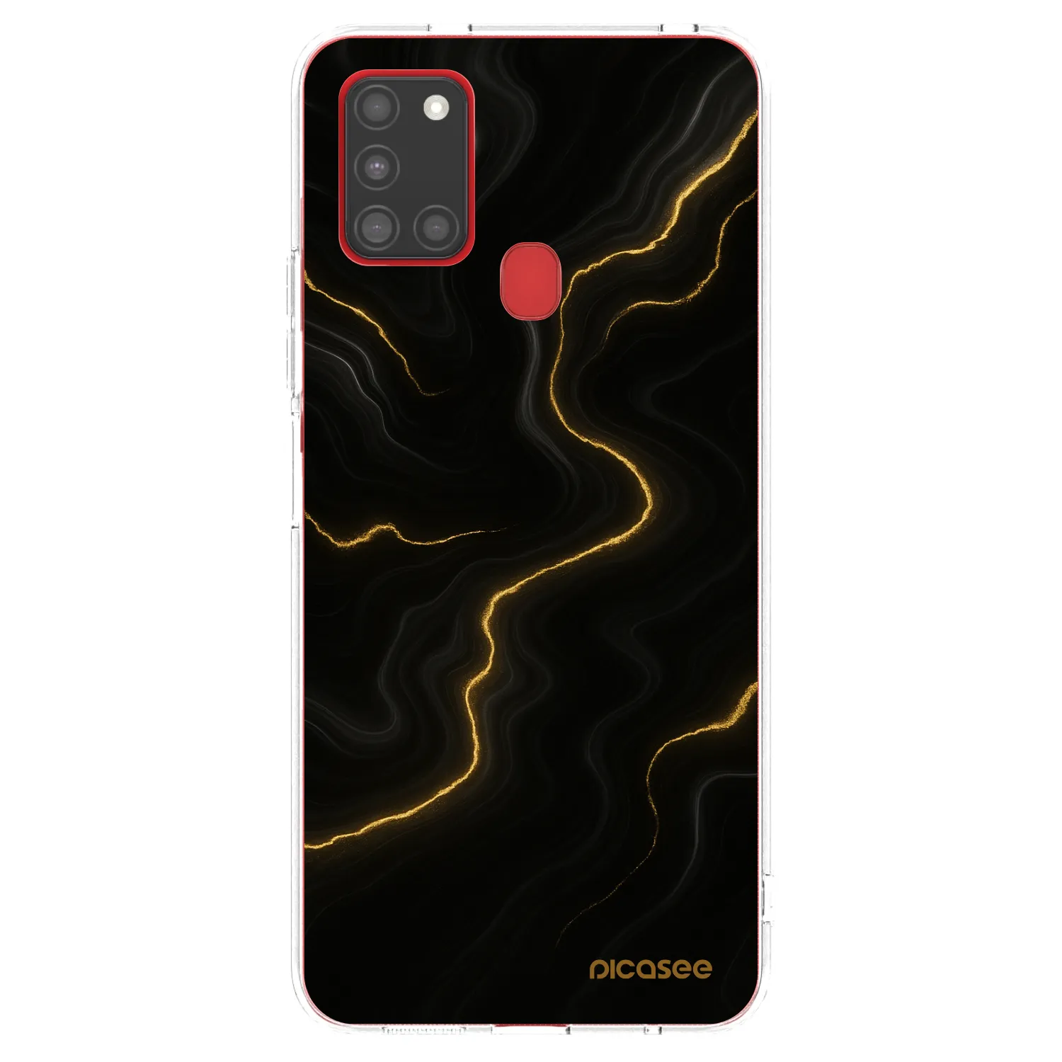 Picasee silikonska prozirna maskica za Samsung Galaxy A21s - Thunder