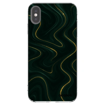 Picasee silikonska prozirna maskica za Apple iPhone XS Max - Vawes