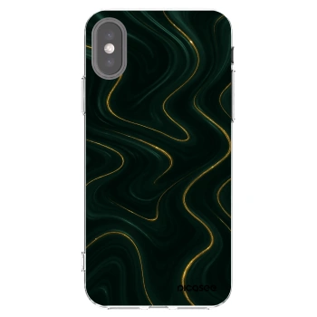Picasee silikonska prozirna maskica za Apple iPhone X/XS - Vawes