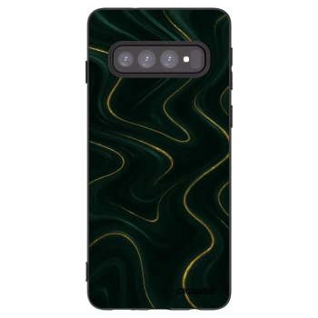 Picasee crna silikonska maskica za Samsung Galaxy S10 G973 - Vawes