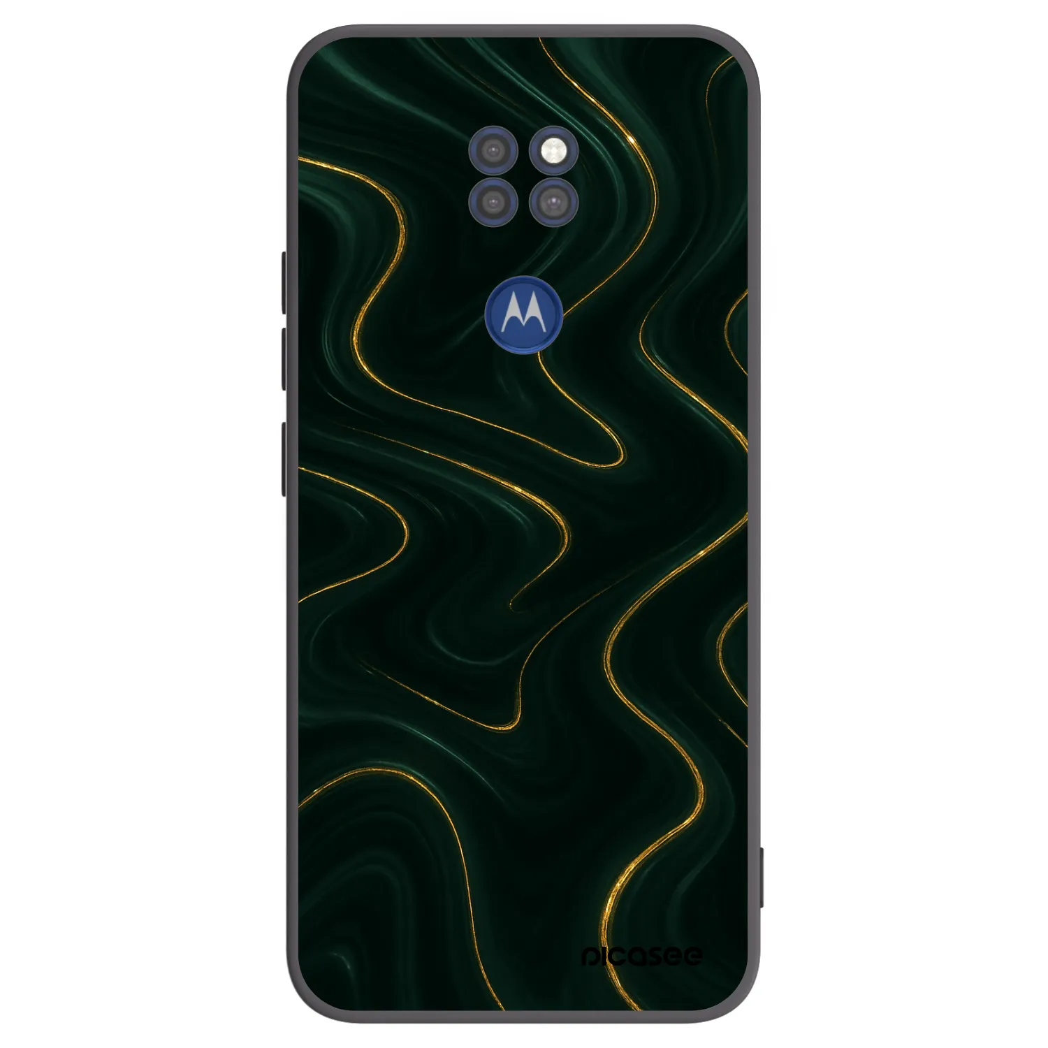 Picasee crna silikonska maskica za Motorola Moto G9 Play - Vawes