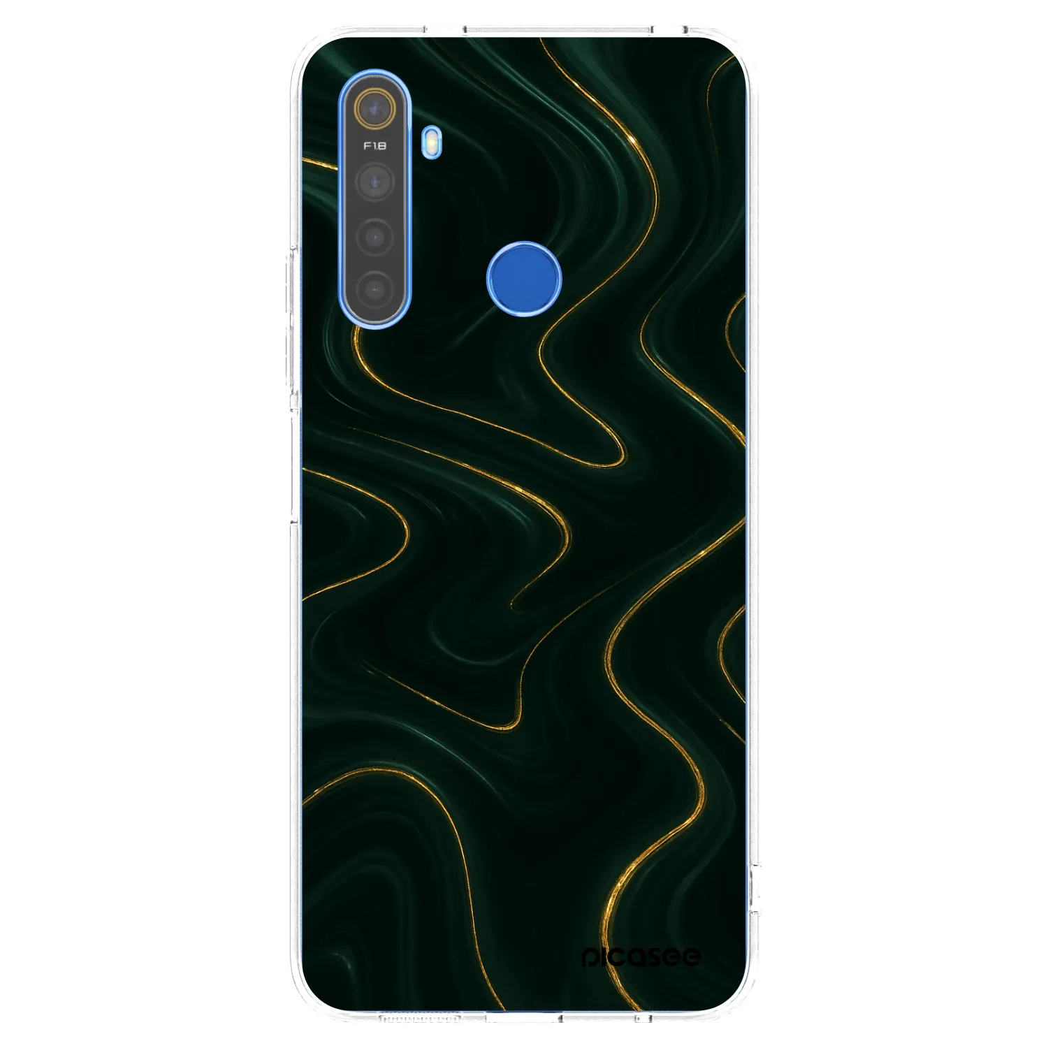 Picasee silikonska prozirna maskica za Realme 5 - Vawes