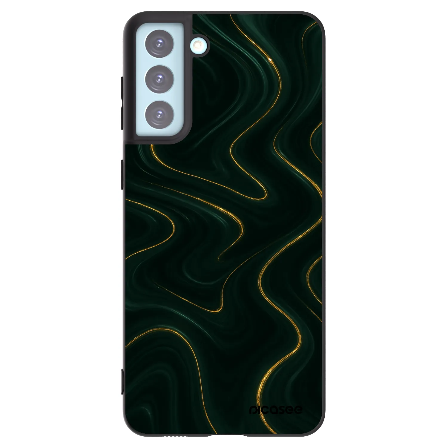 Picasee crna silikonska maskica za Samsung Galaxy S21+ 5G G996F - Vawes