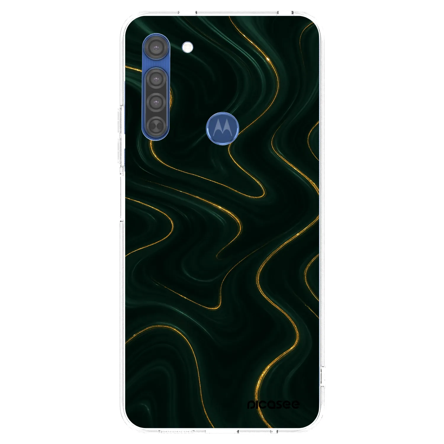 Picasee silikonska prozirna maskica za Motorola Moto G8 - Vawes