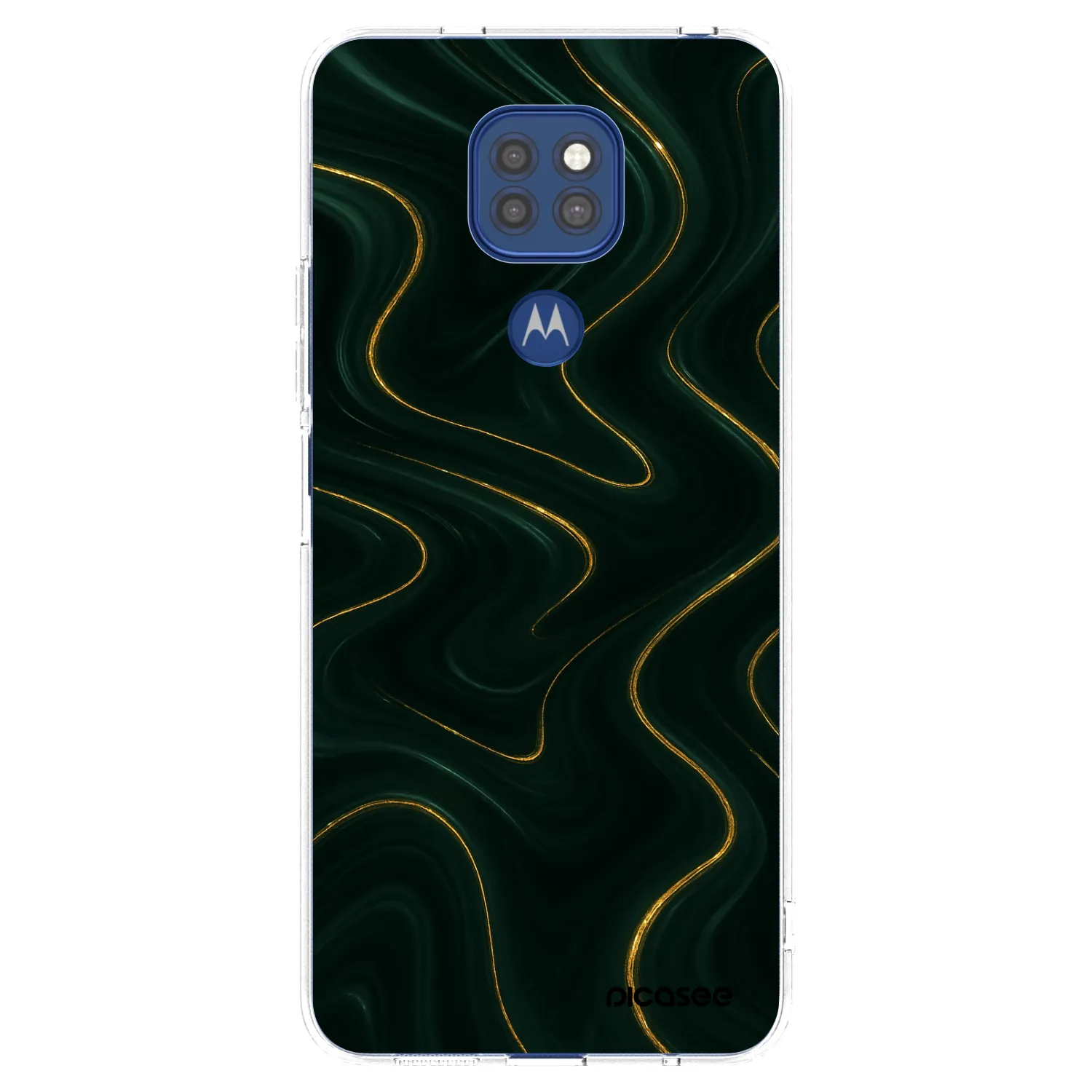 Picasee silikonska prozirna maskica za Motorola Moto G9 Play - Vawes