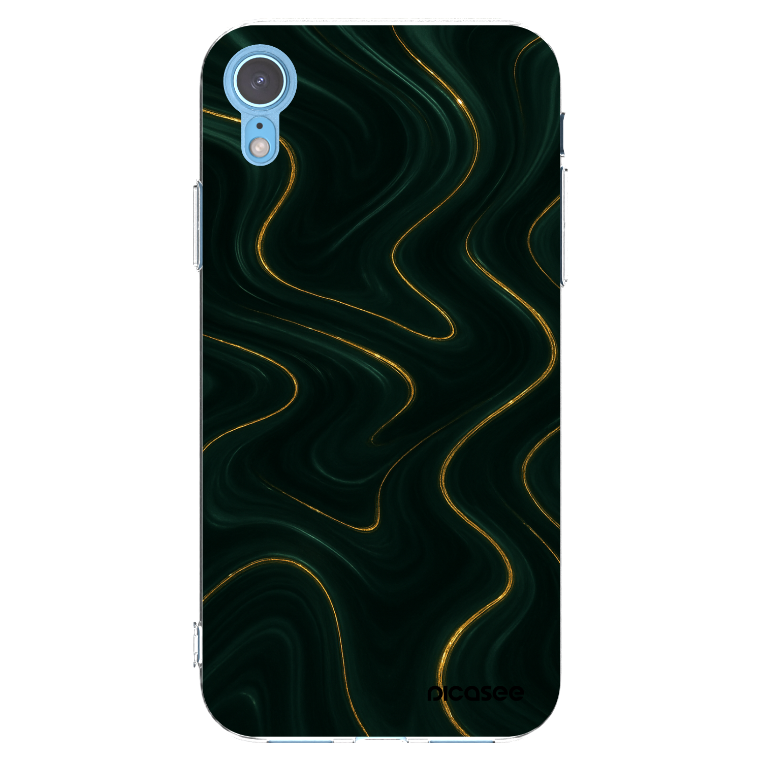 Picasee silikonska prozirna maskica za Apple iPhone XR - Vawes