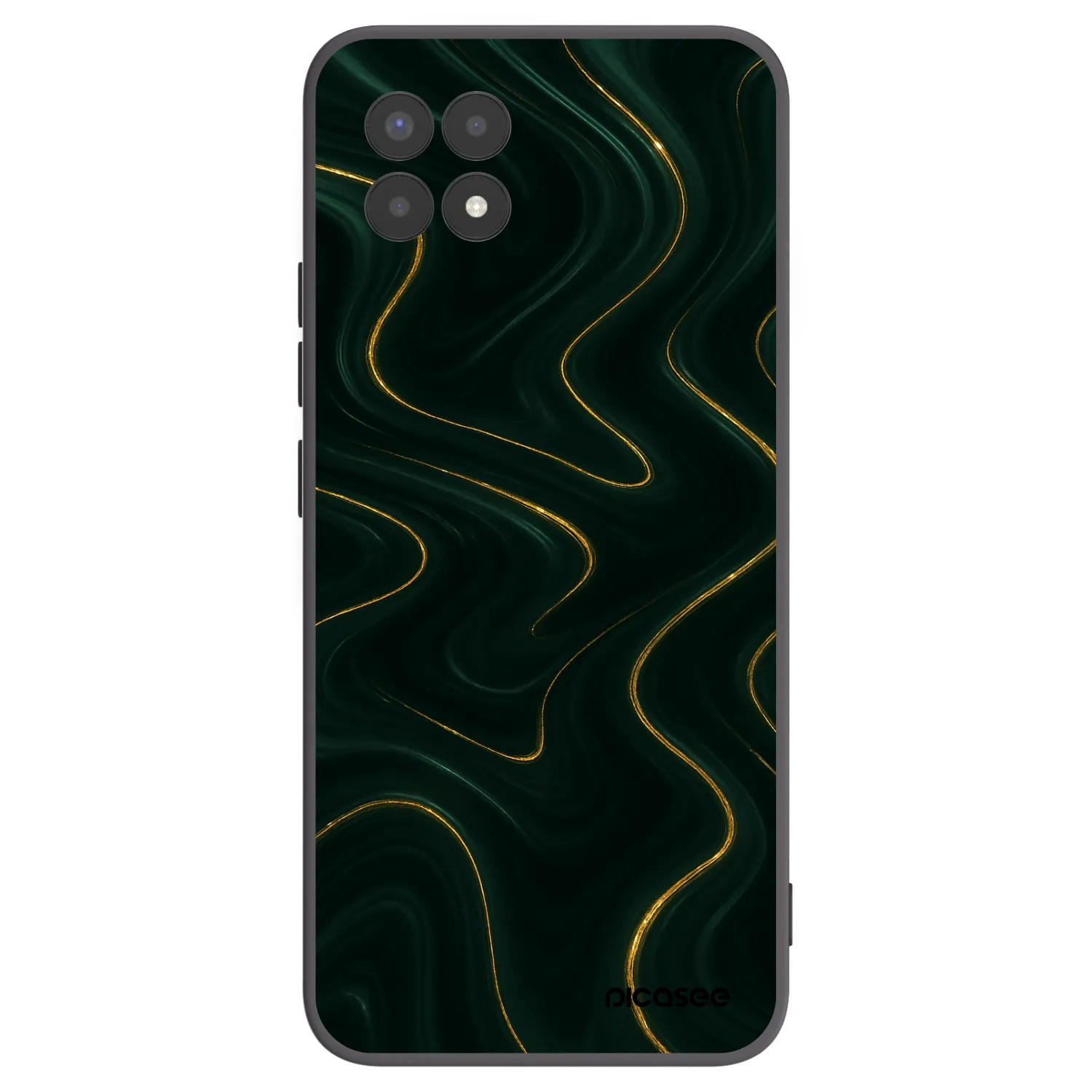Picasee crna silikonska maskica za Realme 8i - Vawes