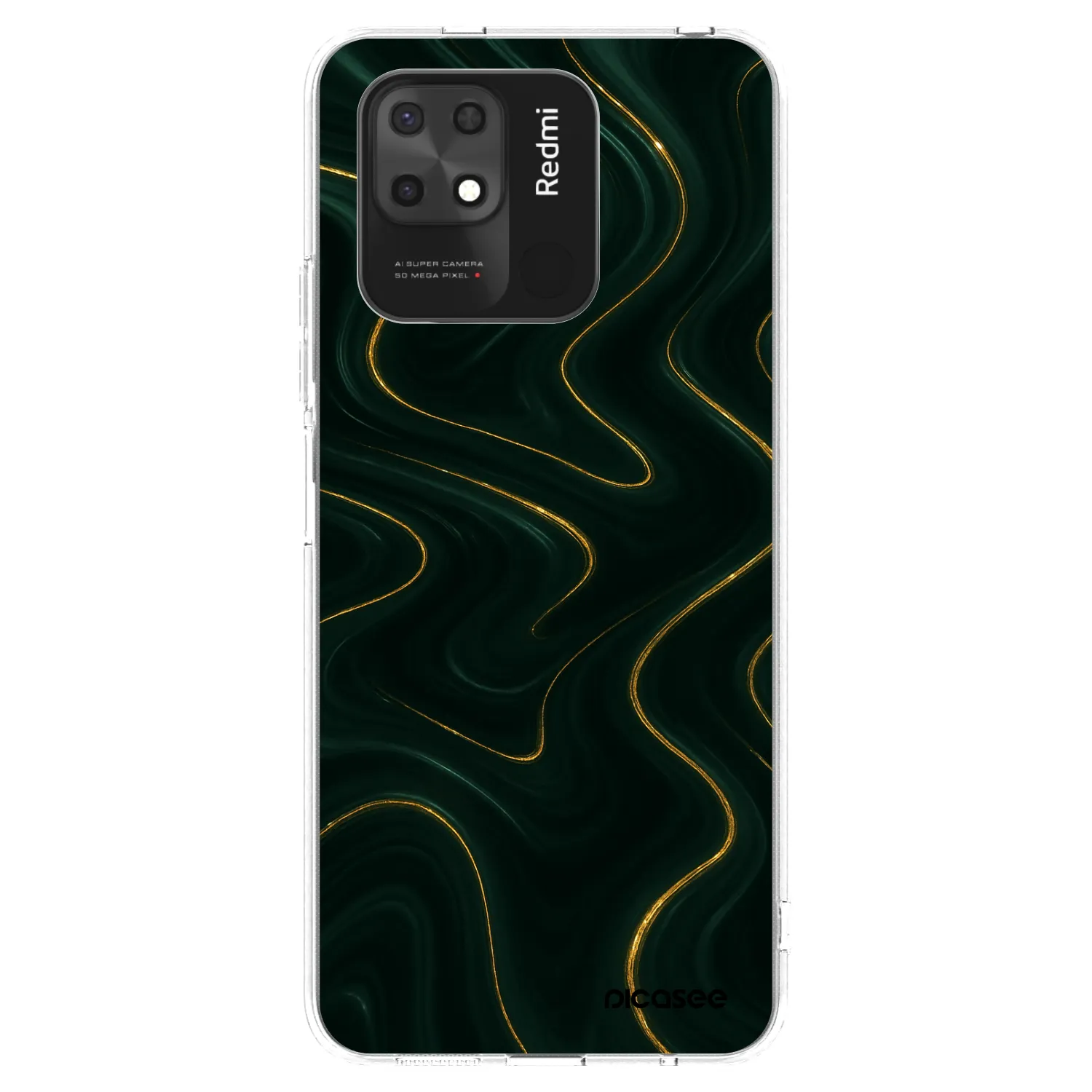 Picasee silikonska prozirna maskica za Xiaomi Redmi 10C - Vawes