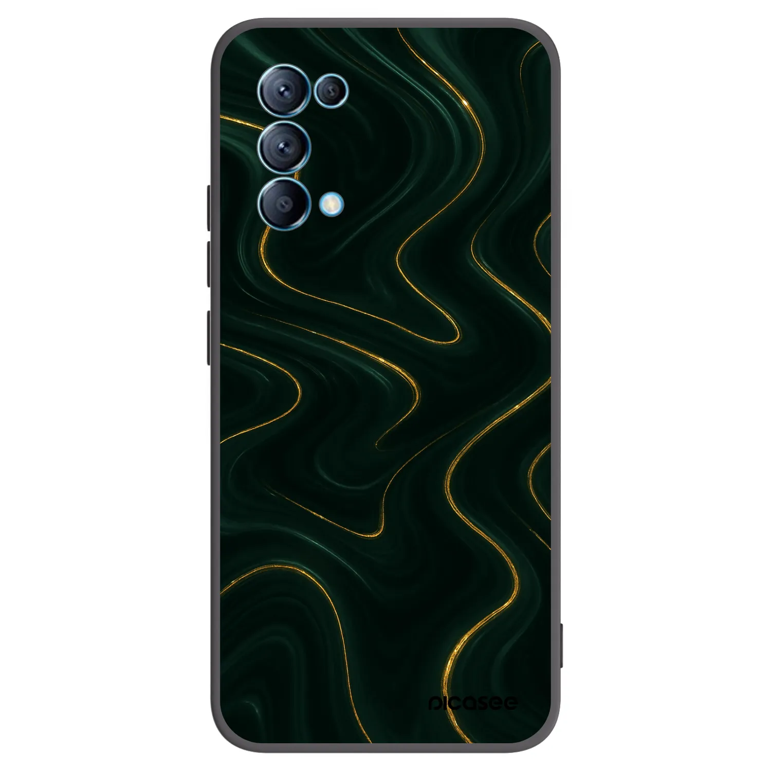 Picasee crna silikonska maskica za OPPO Reno 5 5G - Vawes