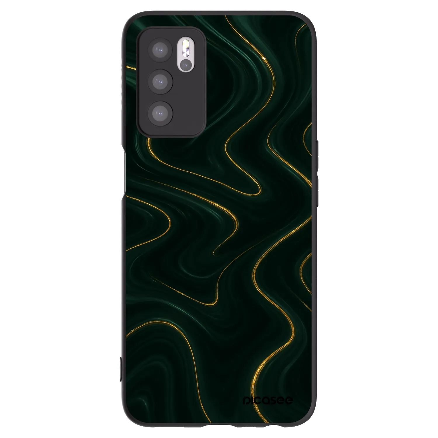 Picasee crna silikonska maskica za OPPO A16s - Vawes