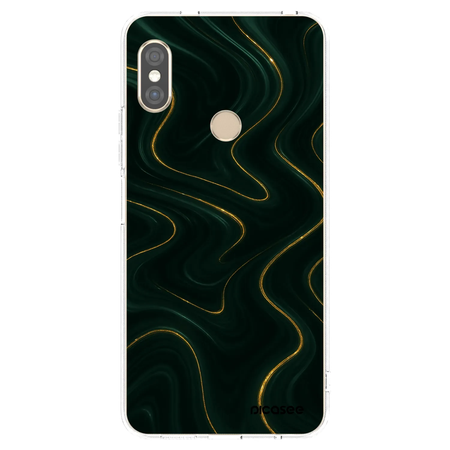 Picasee silikonska prozirna maskica za Xiaomi Redmi Note 5 Global - Vawes