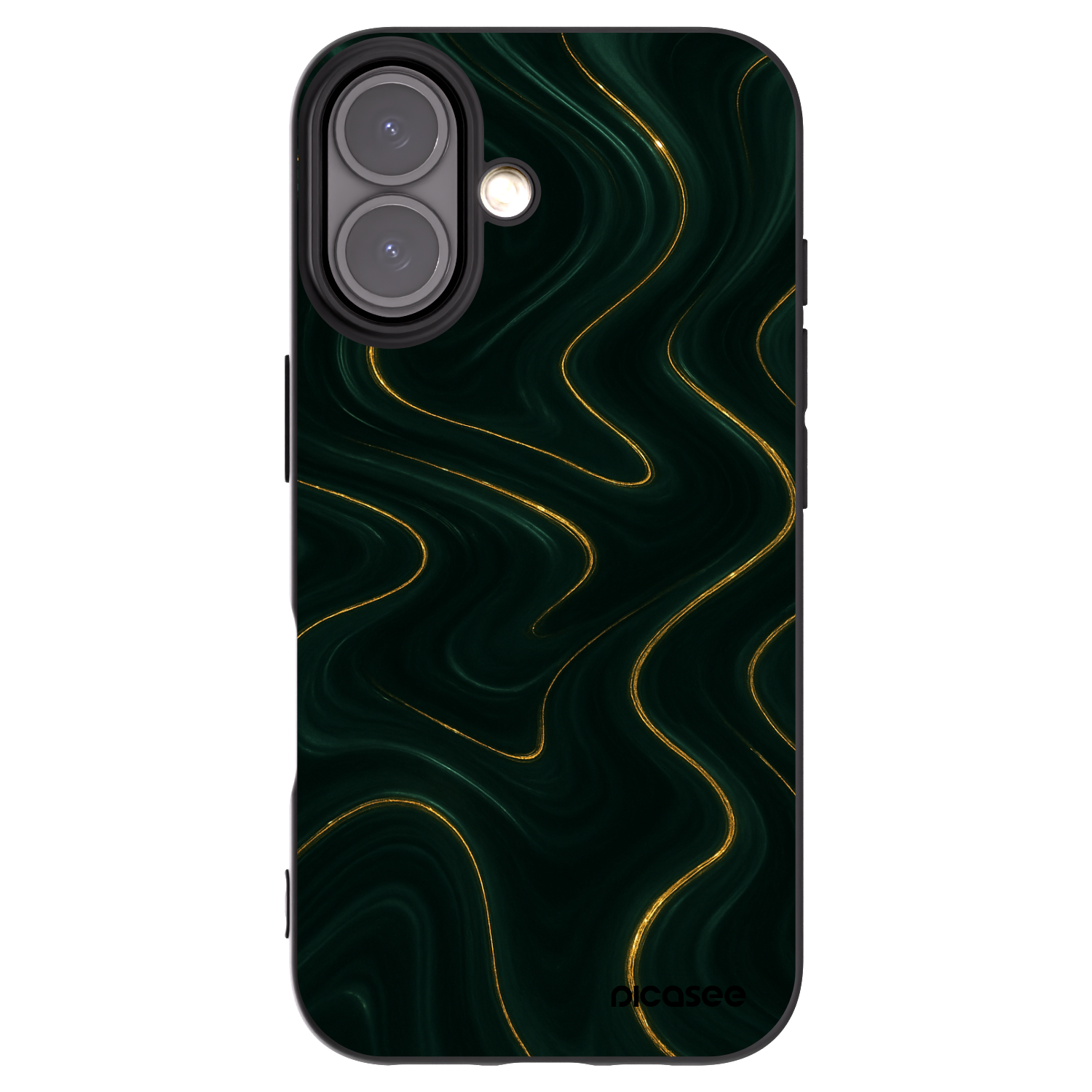 Picasee crna silikonska maskica za Apple iPhone 16 - Vawes