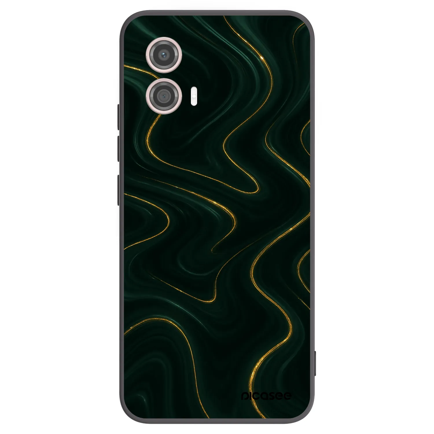Picasee crna silikonska maskica za Motorola Moto G53 5G - Vawes