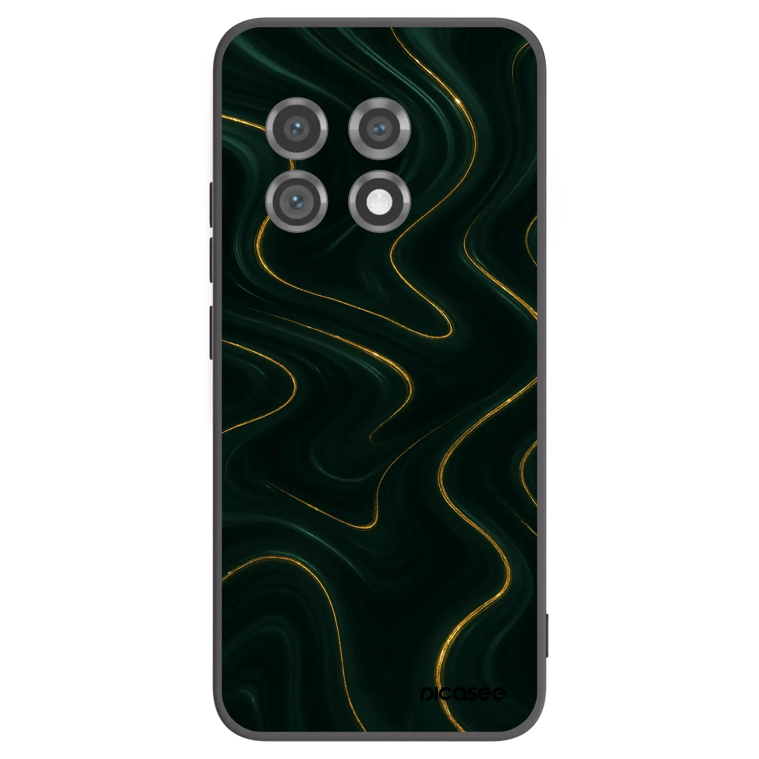 Picasee crna silikonska maskica za OnePlus 11 5G - Vawes