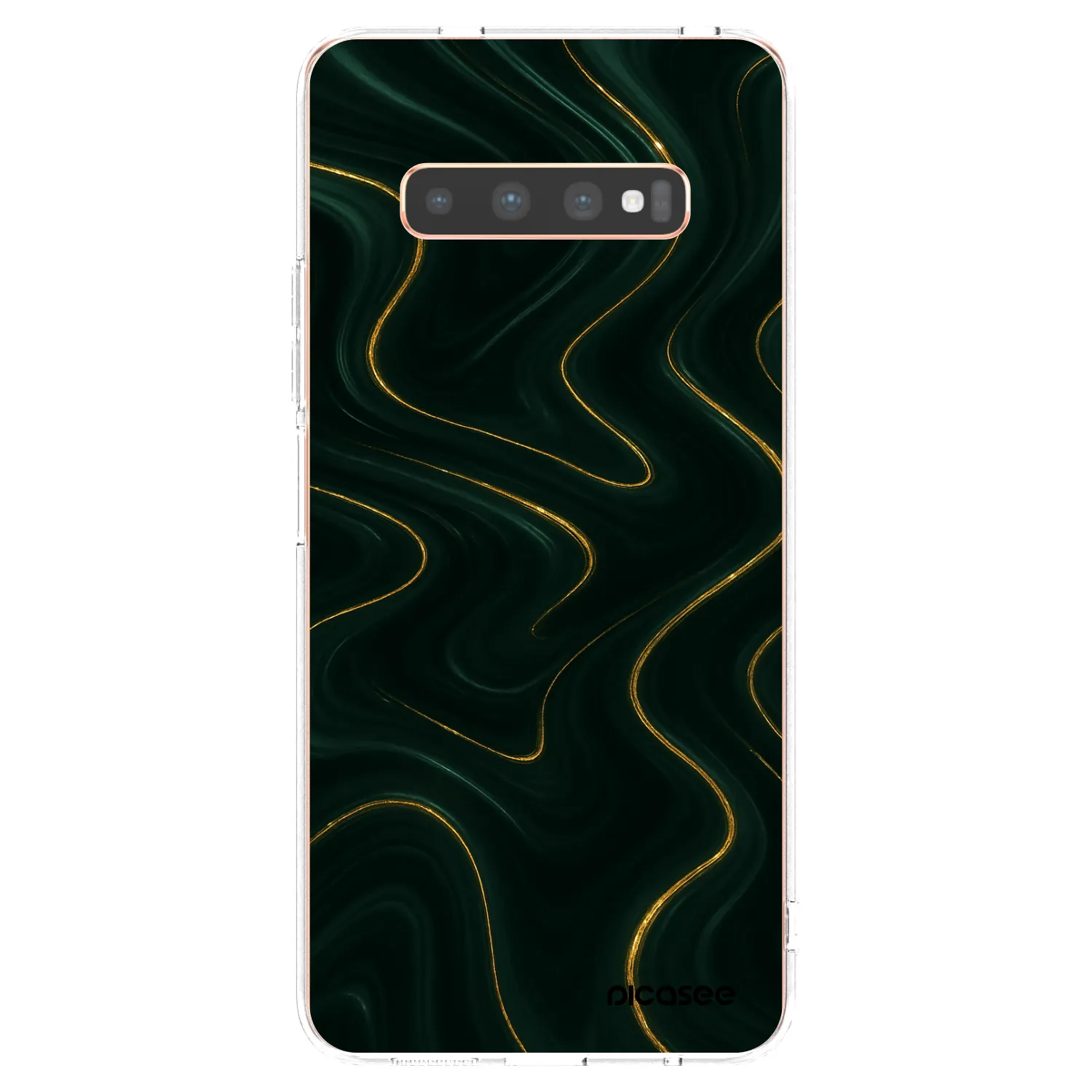 Picasee silikonska prozirna maskica za Samsung Galaxy S10 Plus G975 - Vawes