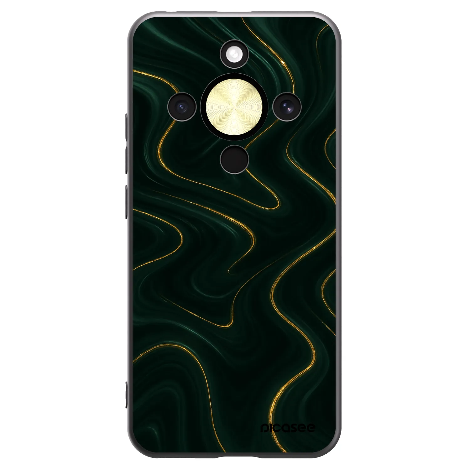 Picasee crna silikonska maskica za Honor Magic8 Lite 5G - Vawes