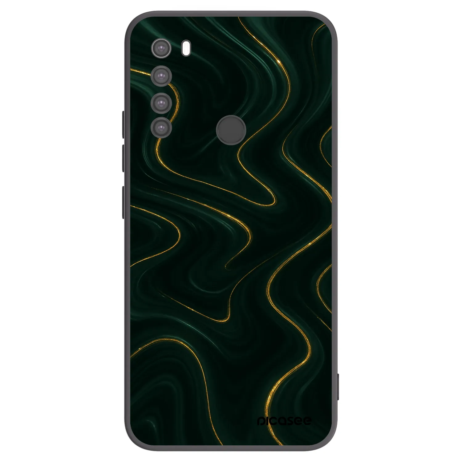 Picasee crna silikonska maskica za Xiaomi Redmi Note 8 - Vawes