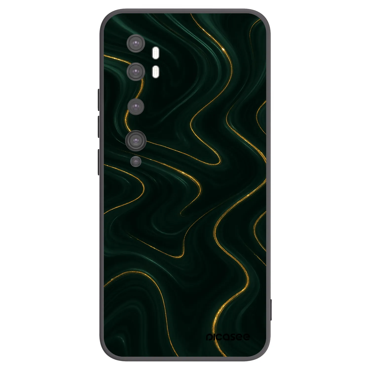 Picasee crna silikonska maskica za Xiaomi Mi Note 10 (Pro) - Vawes