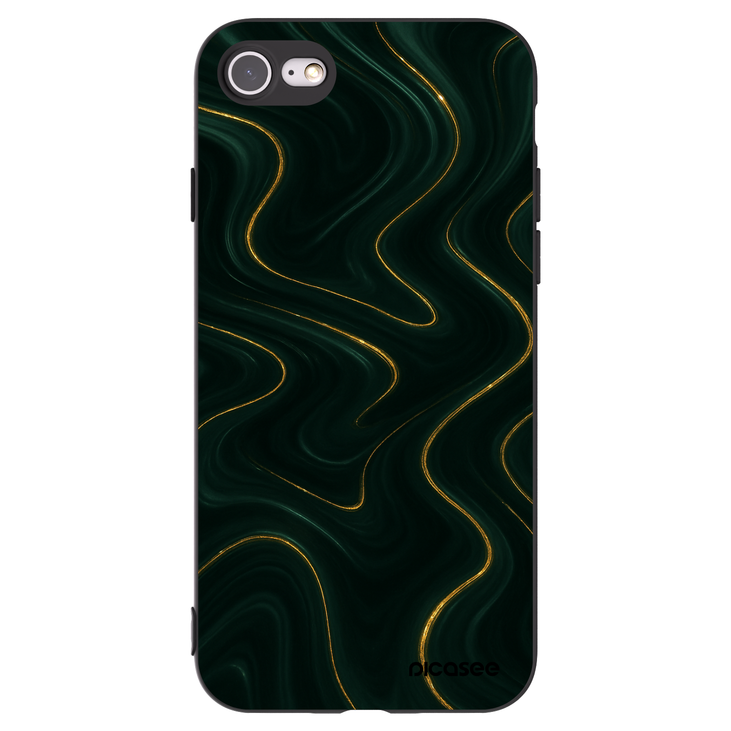 Picasee crna silikonska maskica za Apple iPhone SE 2020 - Vawes