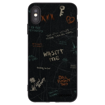 Picasee crna silikonska maskica za Apple iPhone XS Max - CONFESSION